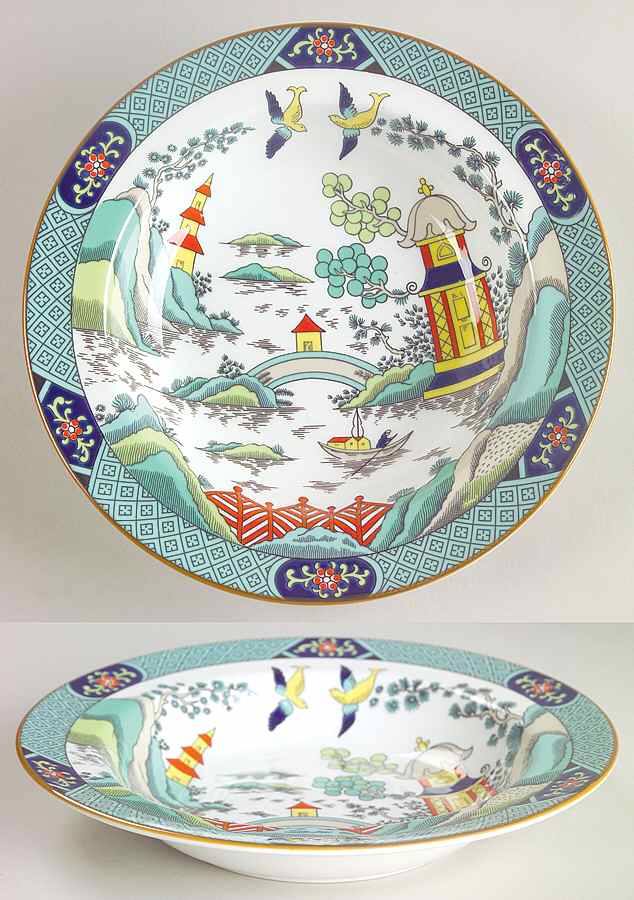 Chinese Willow Rim Soup Bowl by Coalport-1
