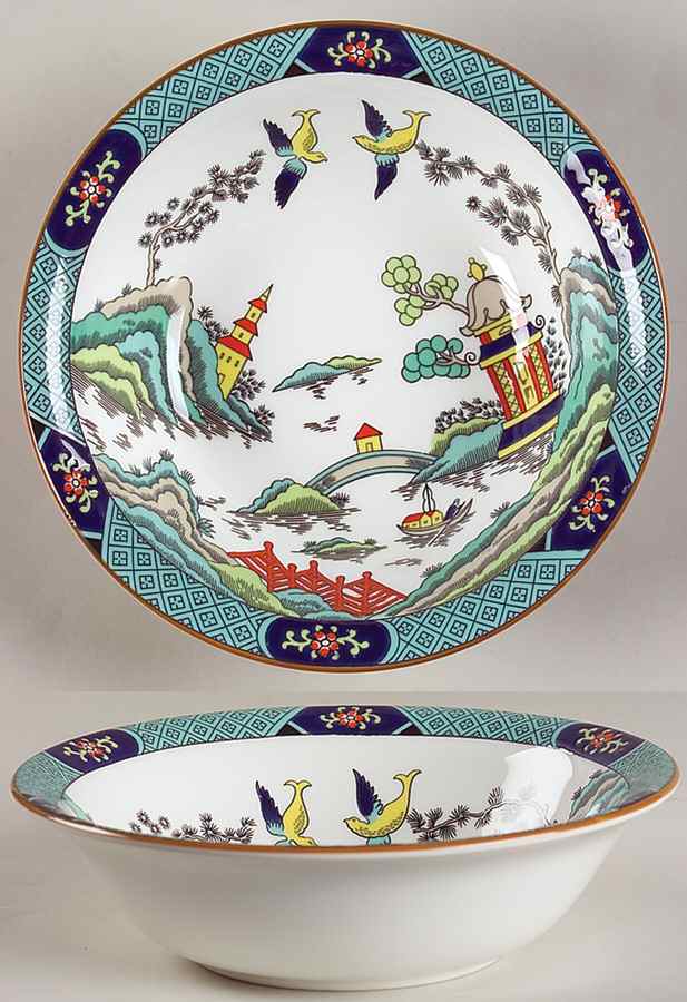 Chinese Willow Coupe Cereal Bowl by Coalport-1
