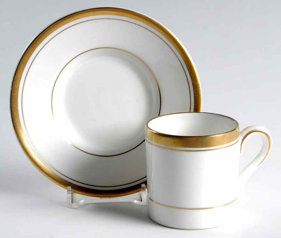 Connoisseur Flat Demitasse Cup & Saucer Set by Coalport-1