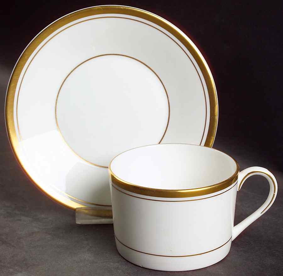 Connoisseur Flat Cup & Saucer Set by Coalport-1
