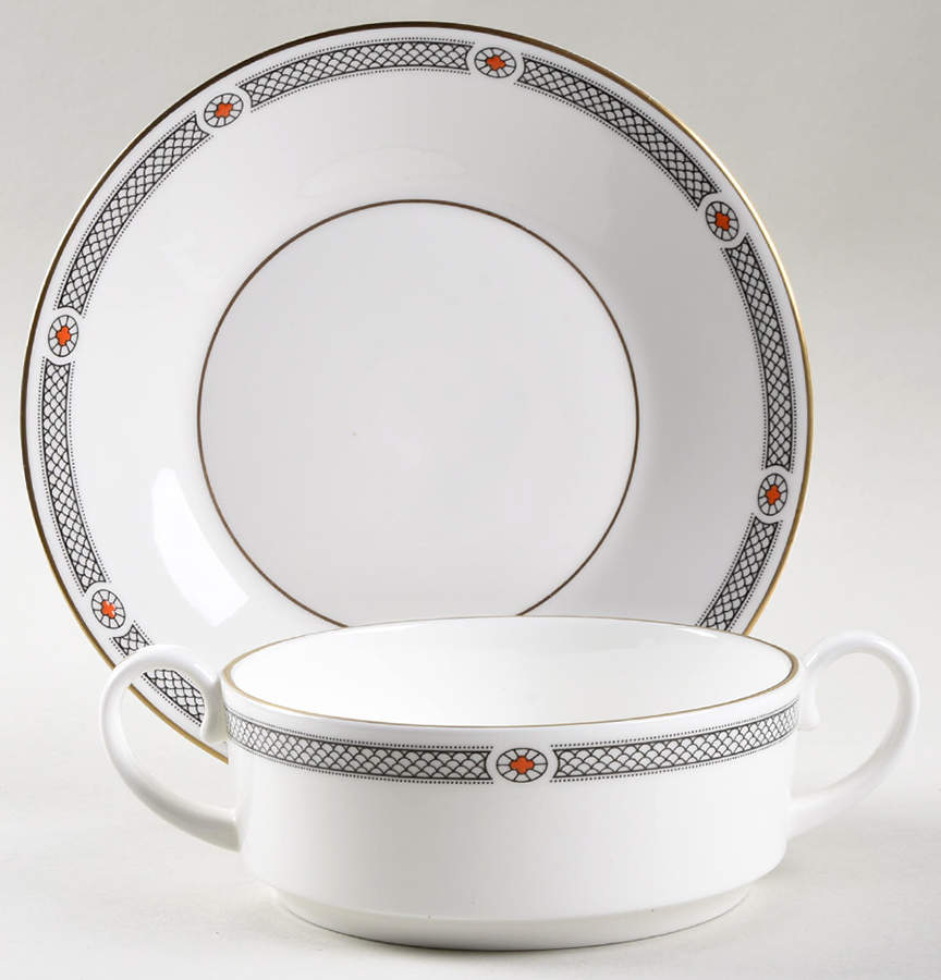 Copley Flat Cream Soup Bowl & Saucer Set by Coalport-1