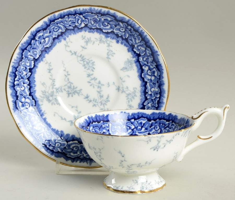 Dalemere Footed Cup & Saucer Set by Coalport-1