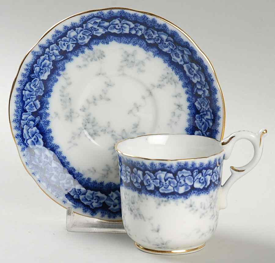 Dalemere Flat Demitasse Cup & Saucer Set by Coalport-1