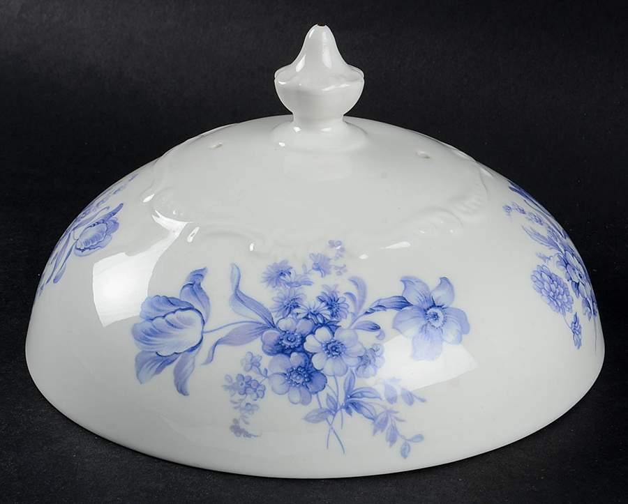 Divinity Blue Lid for Muffin Dish by Coalport-1
