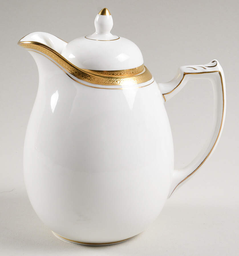 Elite Gold Large Syrup with Lid by Coalport-1