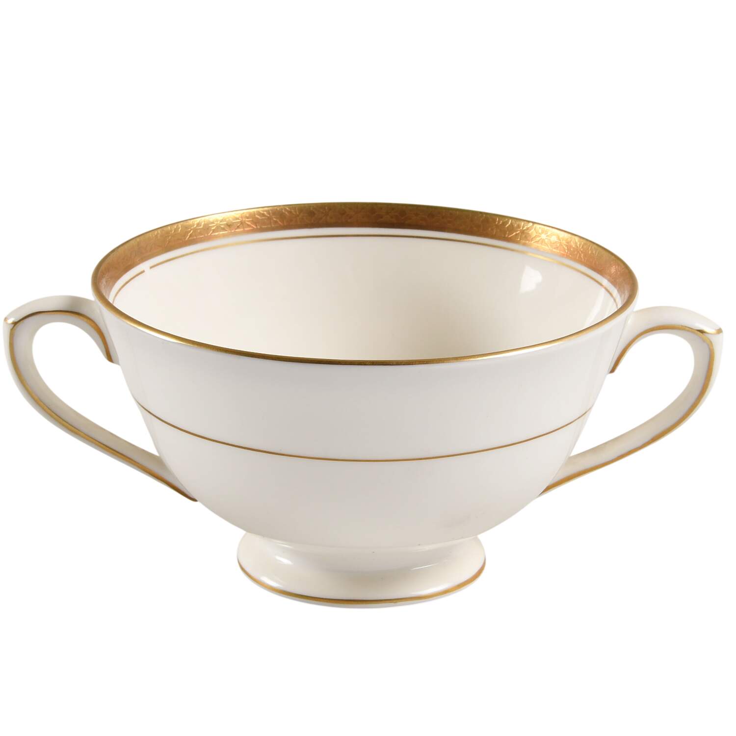 Elite Gold Footed Cream Soup Bowl by Coalport-1