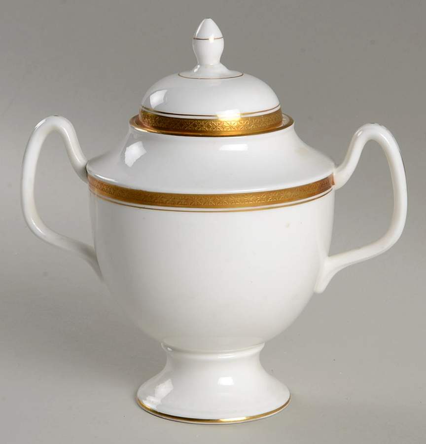 Elite Gold Sugar Bowl & Lid by Coalport-1