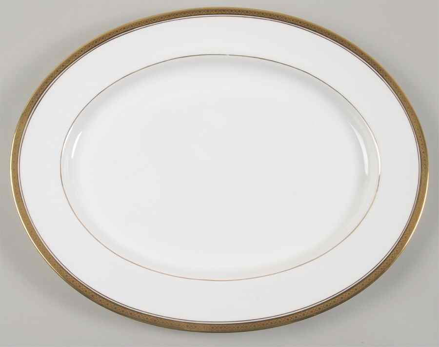 Elite Gold 14" Oval Serving Platter by Coalport-1