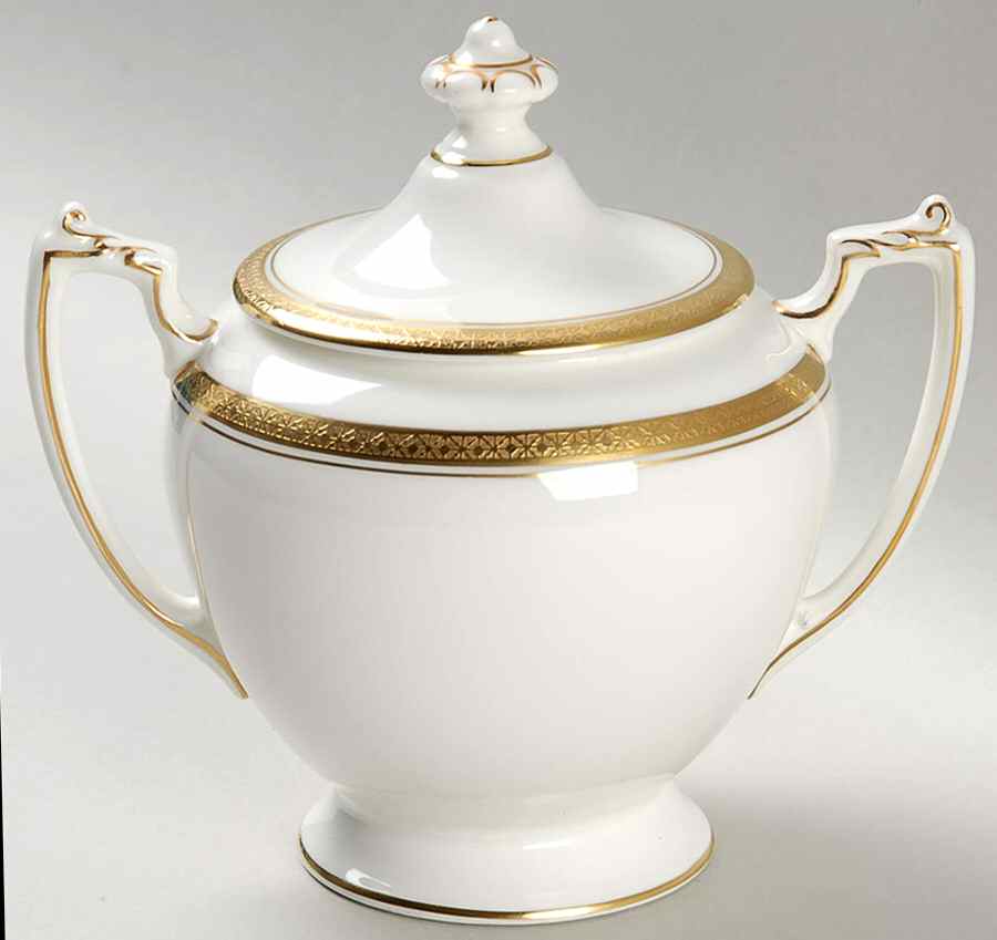 Elite Gold Sugar Bowl & Lid by Coalport-1