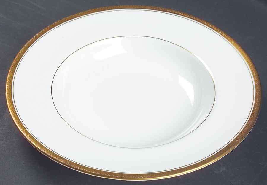Elite Gold Large Rim Soup Bowl by Coalport-1