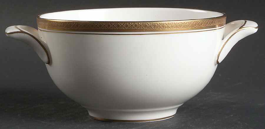 Elite Gold Flat Cream Soup Bowl by Coalport-1