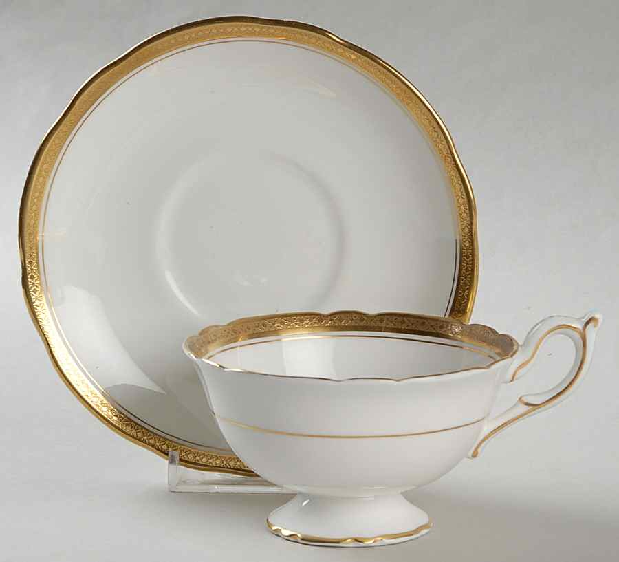 Elite Gold Footed Cup & Saucer Set by Coalport-1