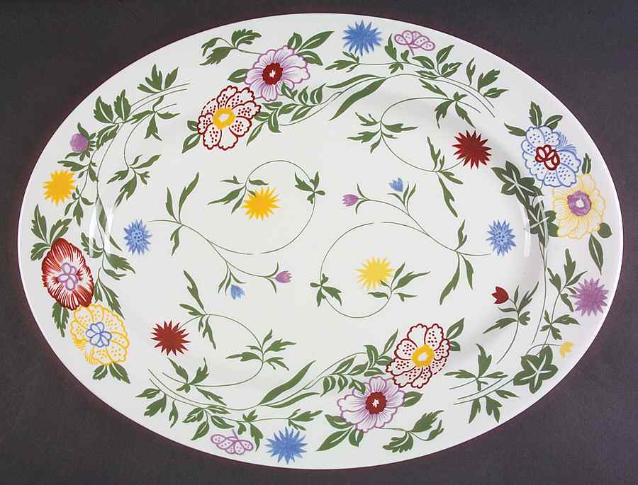 Flourish 15" Oval Serving Platter by Coalport-1