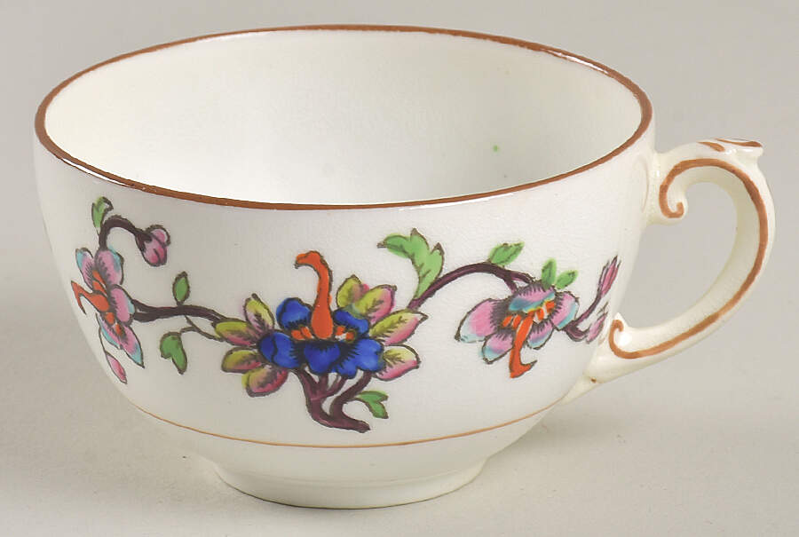 Flower Pot (Brown Trim, Smooth) Snack Cup by Coalport-1
