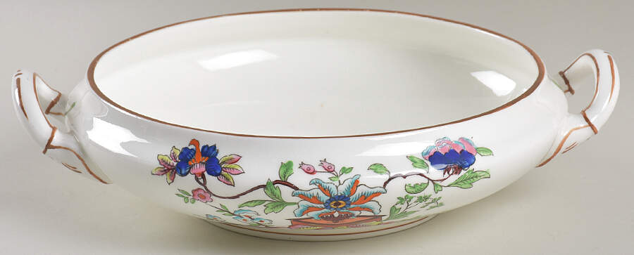 Flower Pot (Brown Trim, Smooth) Round Vegetable No Lid by Coalport-1