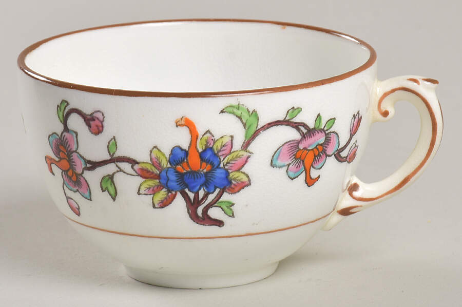 Flower Pot (Brown Trim, Smooth) Flat Cup by Coalport-1