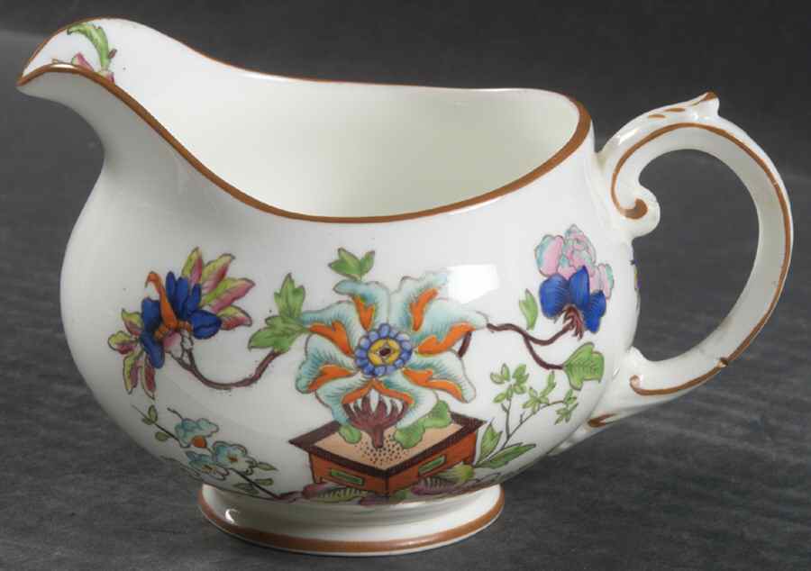 Flower Pot (Brown Trim, Smooth) Creamer by Coalport-1