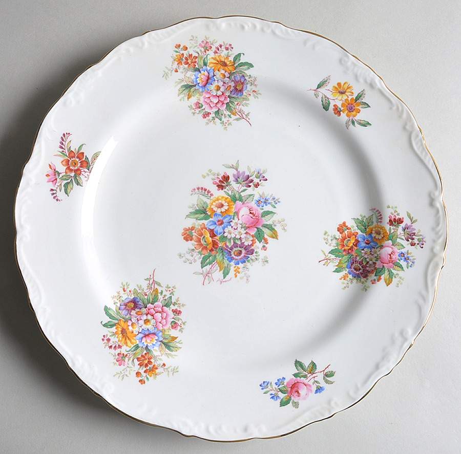 Fragrance (9504, Raised Edge) 12" Chop Plate (Round Platter) by Coalport-1
