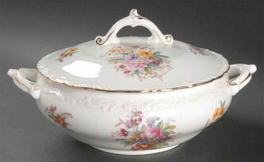 Fragrance (9504, Raised Edge) Round Covered Vegetable by Coalport-1