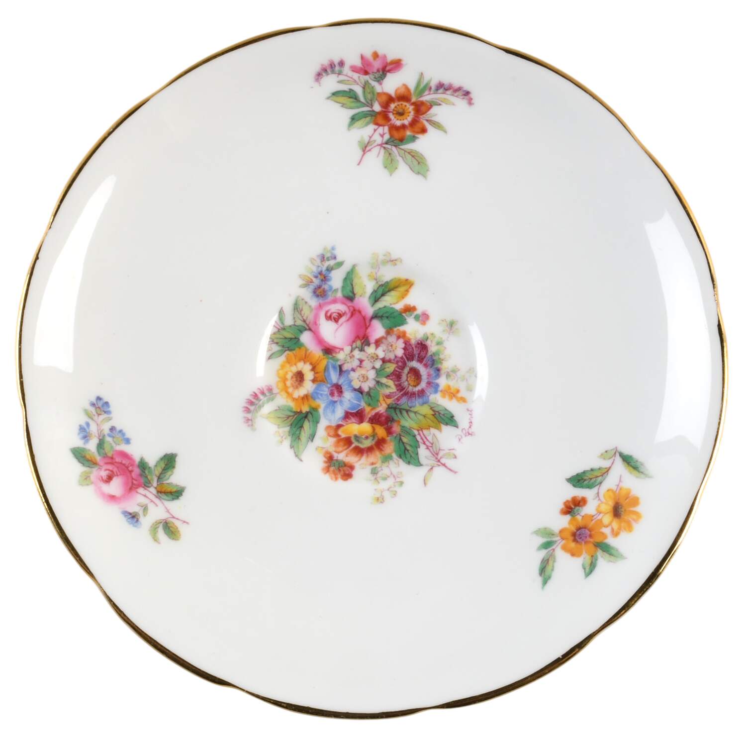 Fragrance (9054, Not Raised, Scalloped) Saucer by Coalport-1