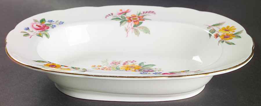 Fragrance (9054, Not Raised, Scalloped) 8" Oval Vegetable Bowl by Coalport-1