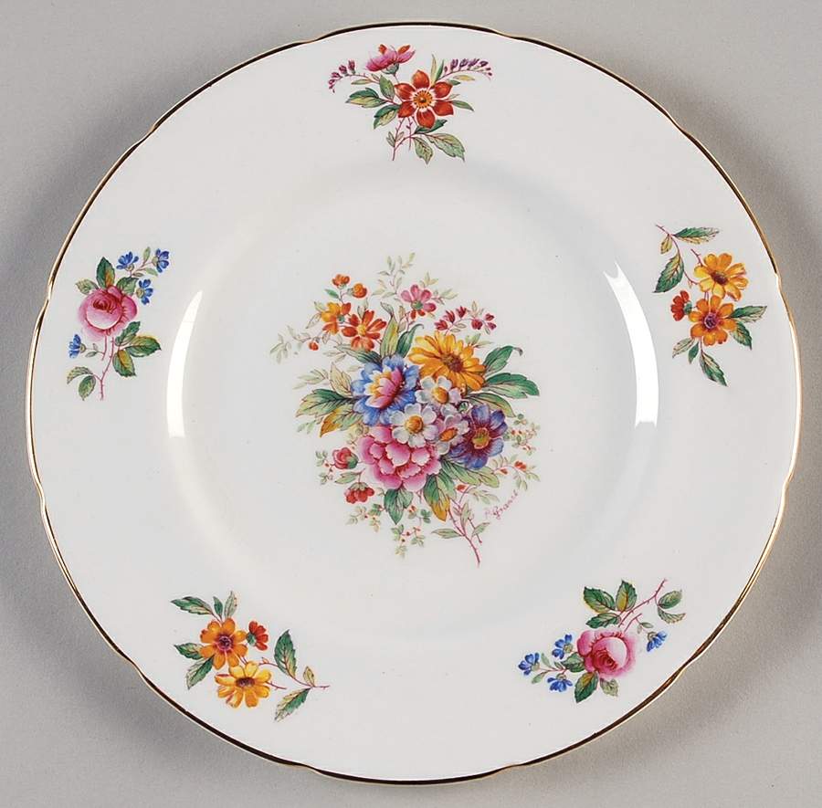 Fragrance (9054, Not Raised, Scalloped) Salad Plate by Coalport-1
