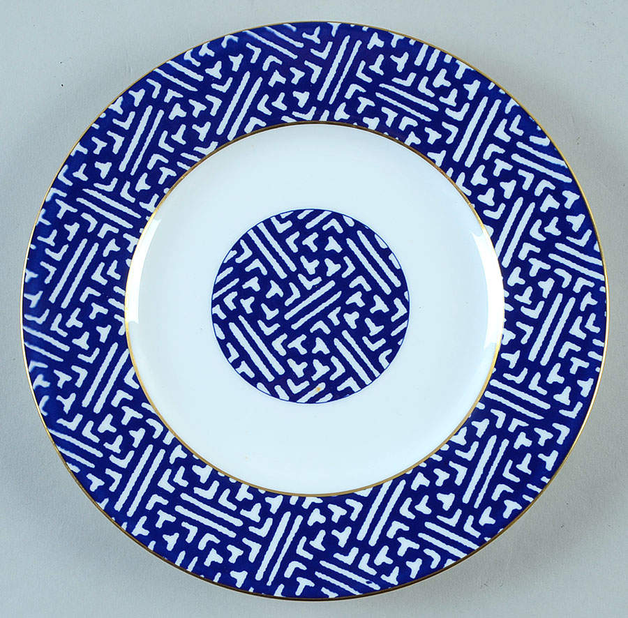 Fretwork Blue (Canton) Salad Plate by Coalport-1