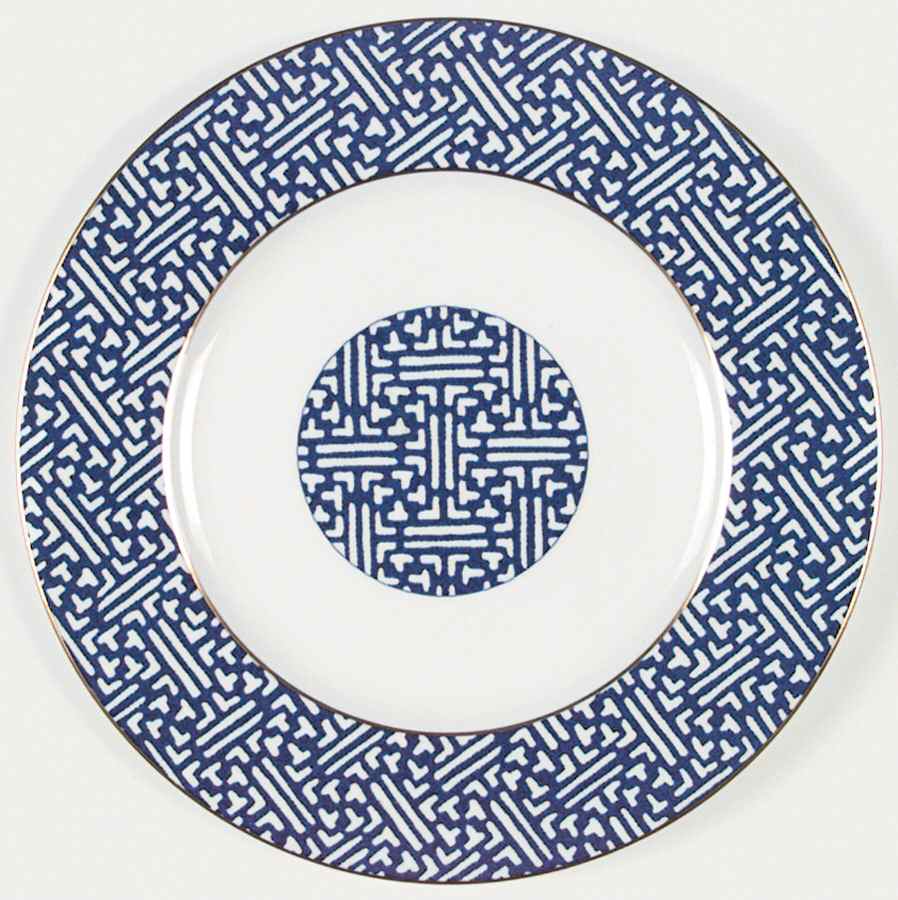 Fretwork Blue (Canton) Dinner Plate by Coalport-1
