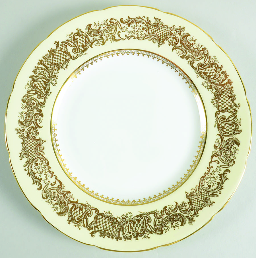 Golden Wedding Cream Dinner Plate by Coalport-1