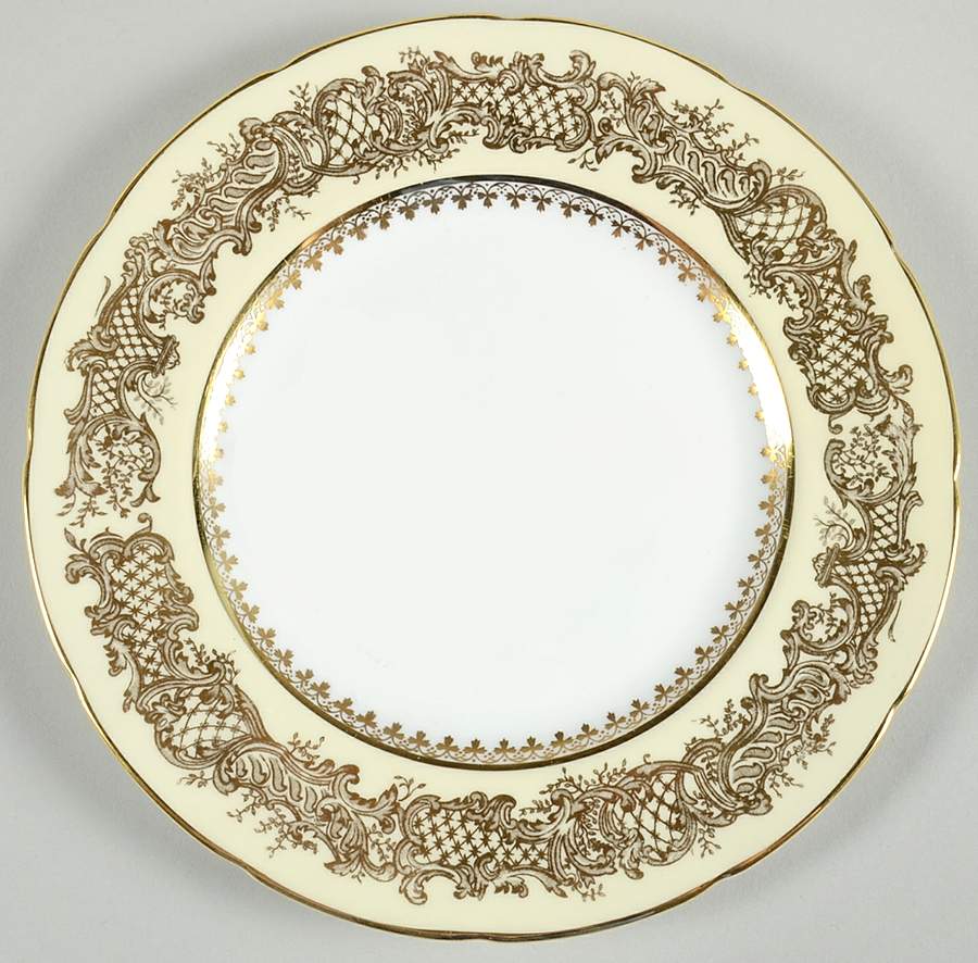 Golden Wedding Cream Salad Plate by Coalport-1
