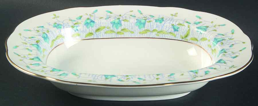 Harebell Turquoise 9" Rectangular Vegetable Bowl by Coalport-1