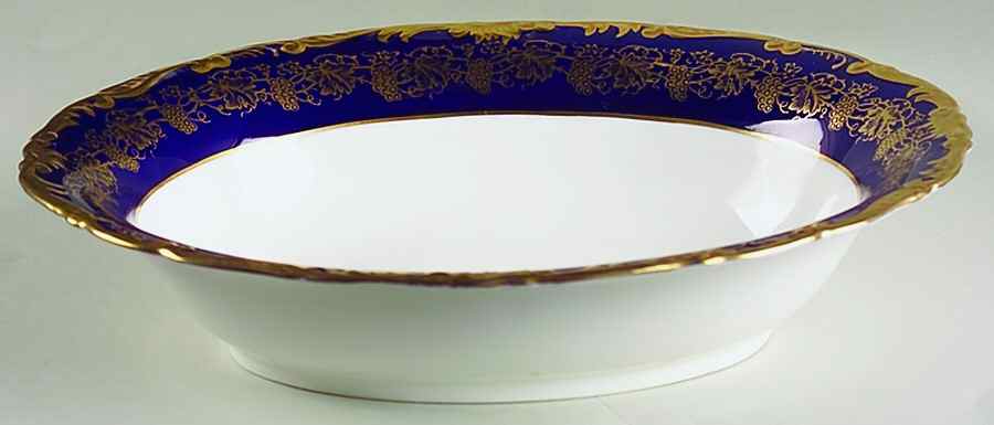 Hazelton Cobalt Blue 9" Oval Vegetable Bowl by Coalport-1