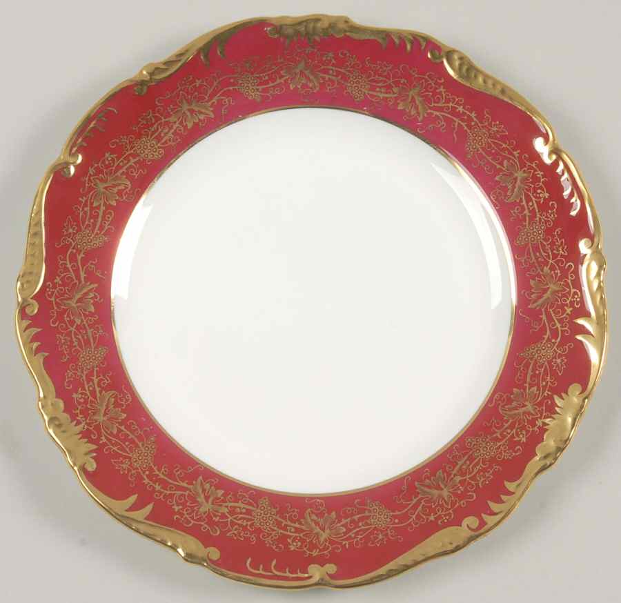 Hazelton Maroon Luncheon Plate by Coalport-1