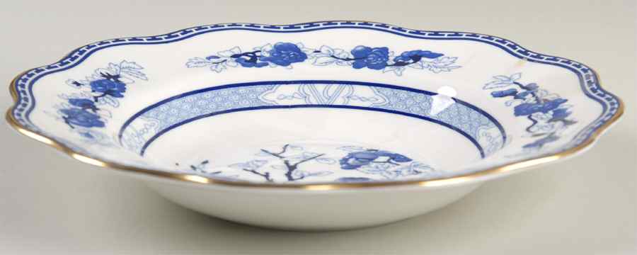 Indian Tree Blue Rim Soup Bowl by Coalport-1