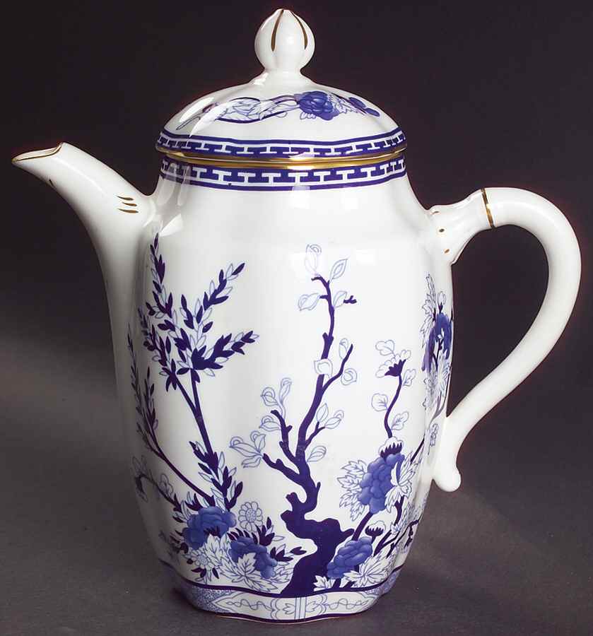 Indian Tree Blue Coffee Pot & Lid by Coalport-1