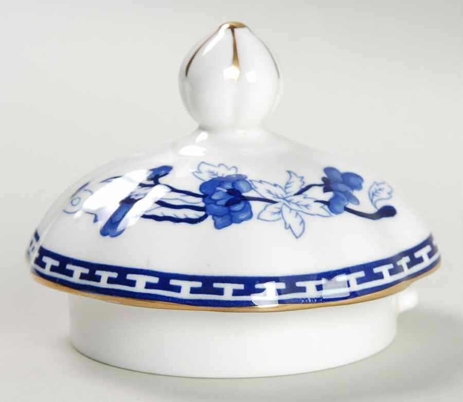 Indian Tree Blue Lid for Teapot by Coalport-1