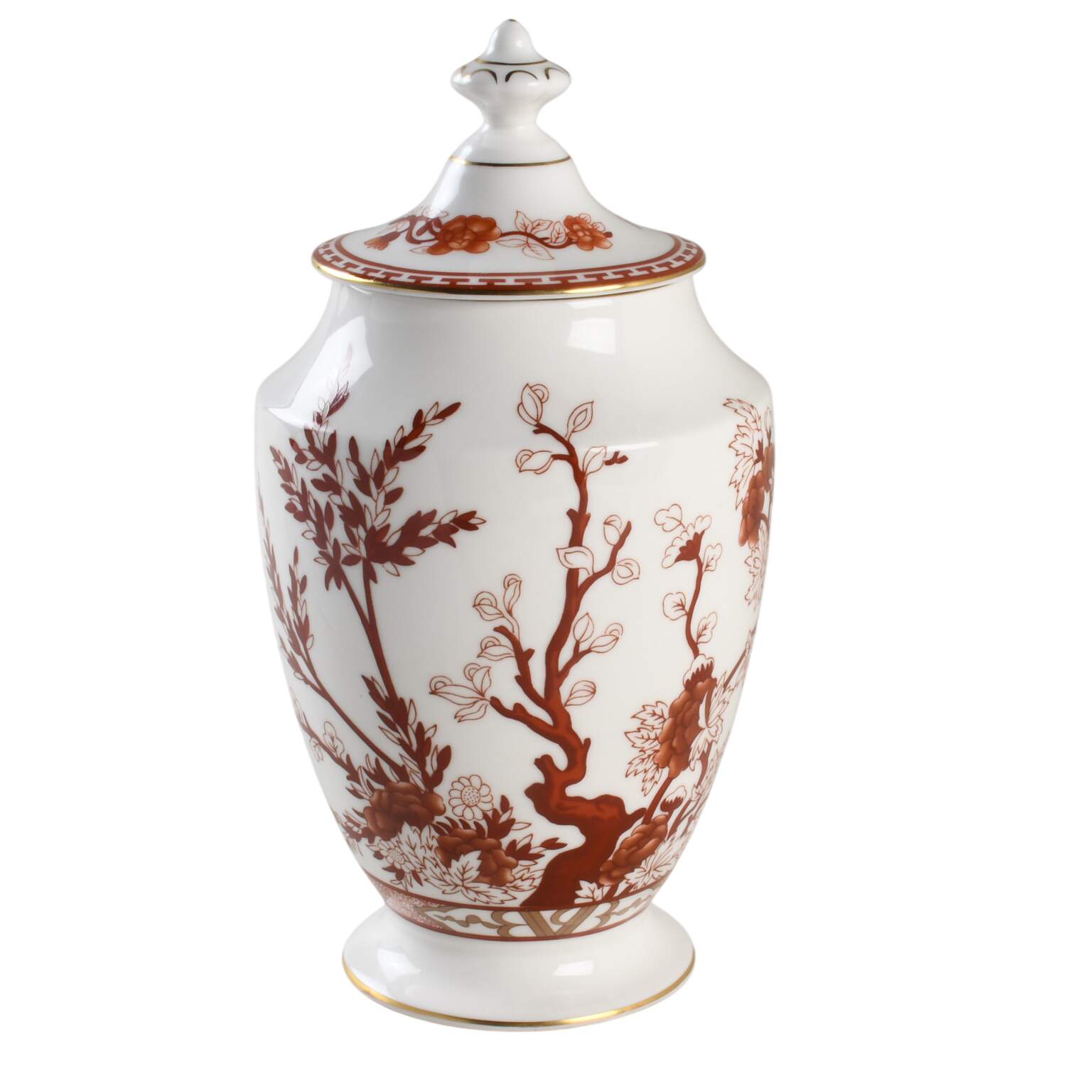 Indian Tree Coral (Scalloped) Footed Urn with Lid by Coalport-1