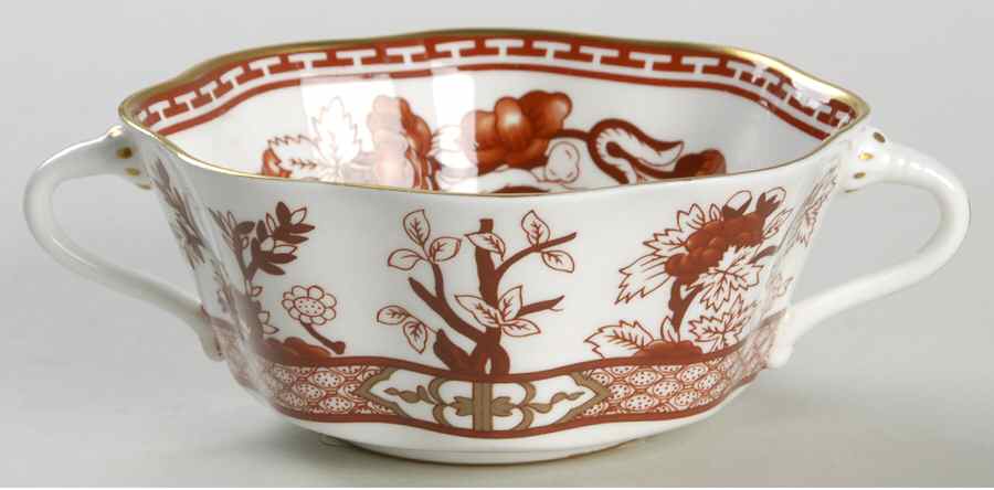 Indian Tree Coral (Scalloped) Flat Cream Soup Bowl by Coalport-1