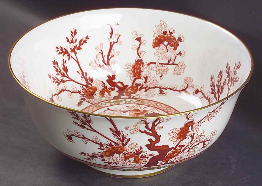 Indian Tree Coral (Scalloped) 10" Large Salad Serving Bowl by Coalport-1