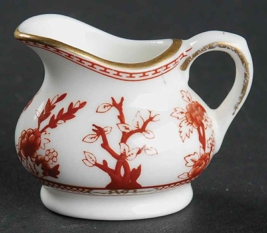 Indian Tree Coral (Semi Scalloped) Miniature Creamer by Coalport-1