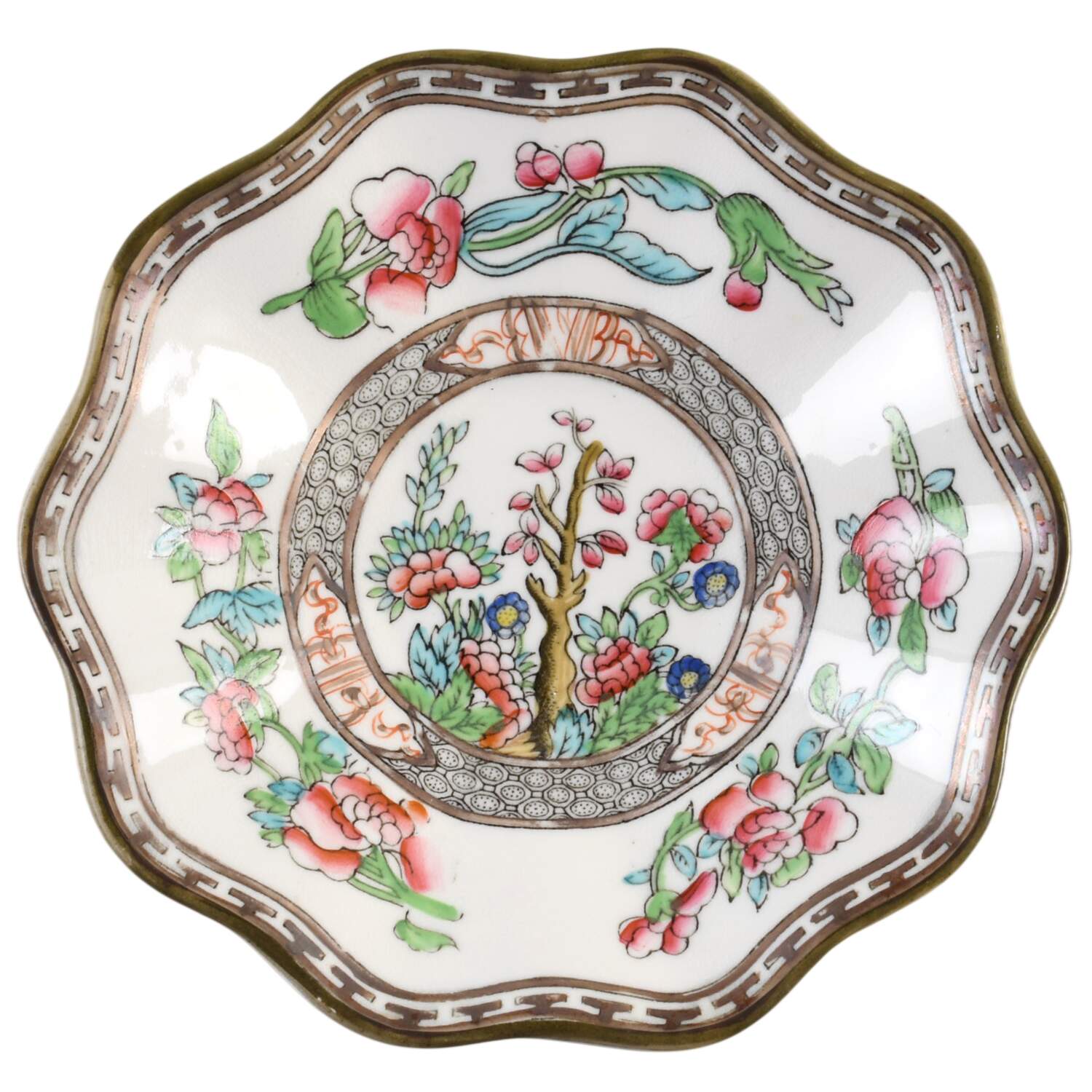 Indian Tree Multicolor (Scalloped, Older) Saucer by Coalport-1