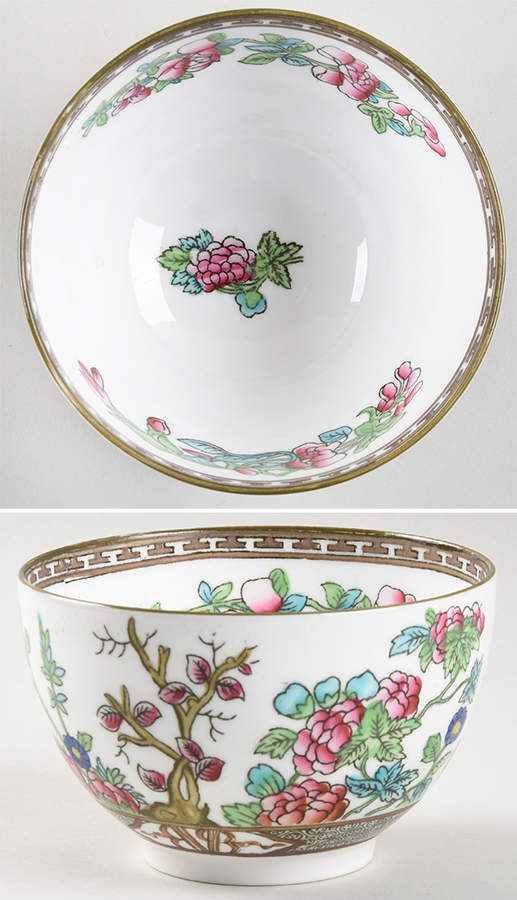 Indian Tree Multicolor (Smooth Edge) Cranberry Bowl by Coalport-1