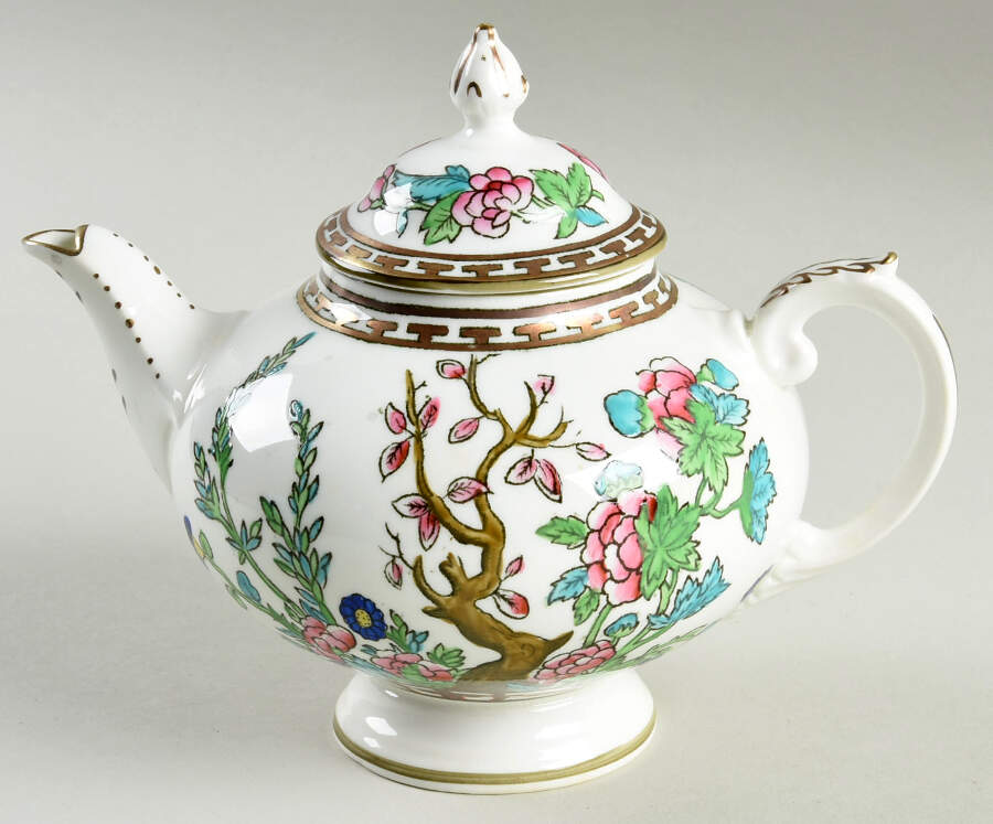 Indian Tree Multicolor (Smooth Edge) Mini Teapot & Lid by Coalport-1