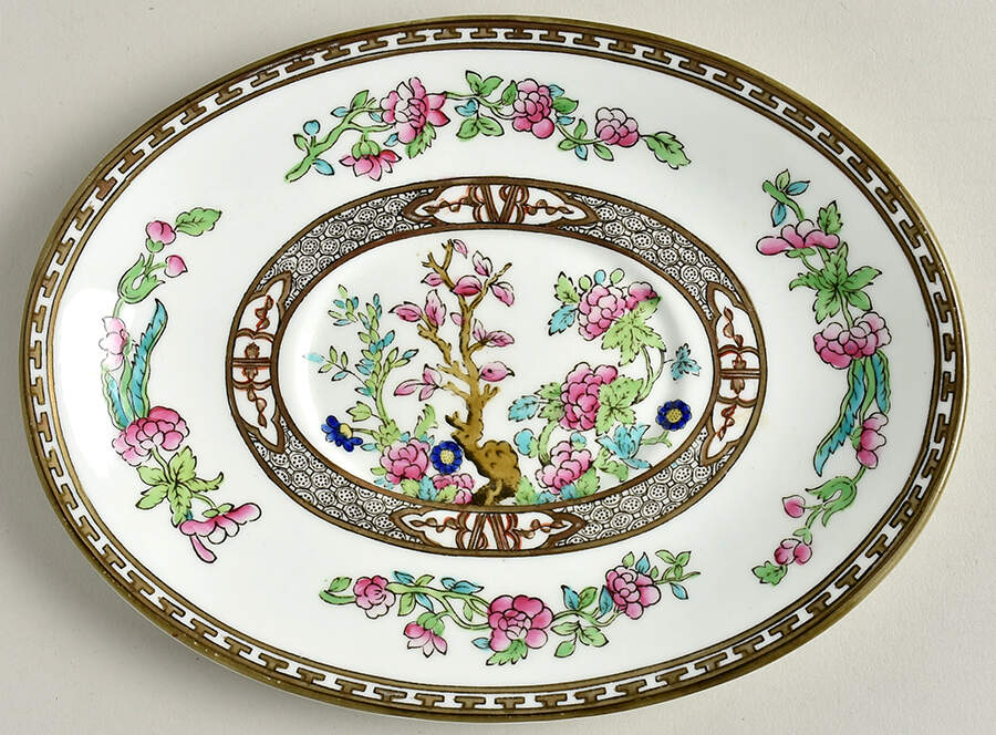 Indian Tree Multicolor (Smooth Edge) Underplate for Gravy Boat by Coalport-1