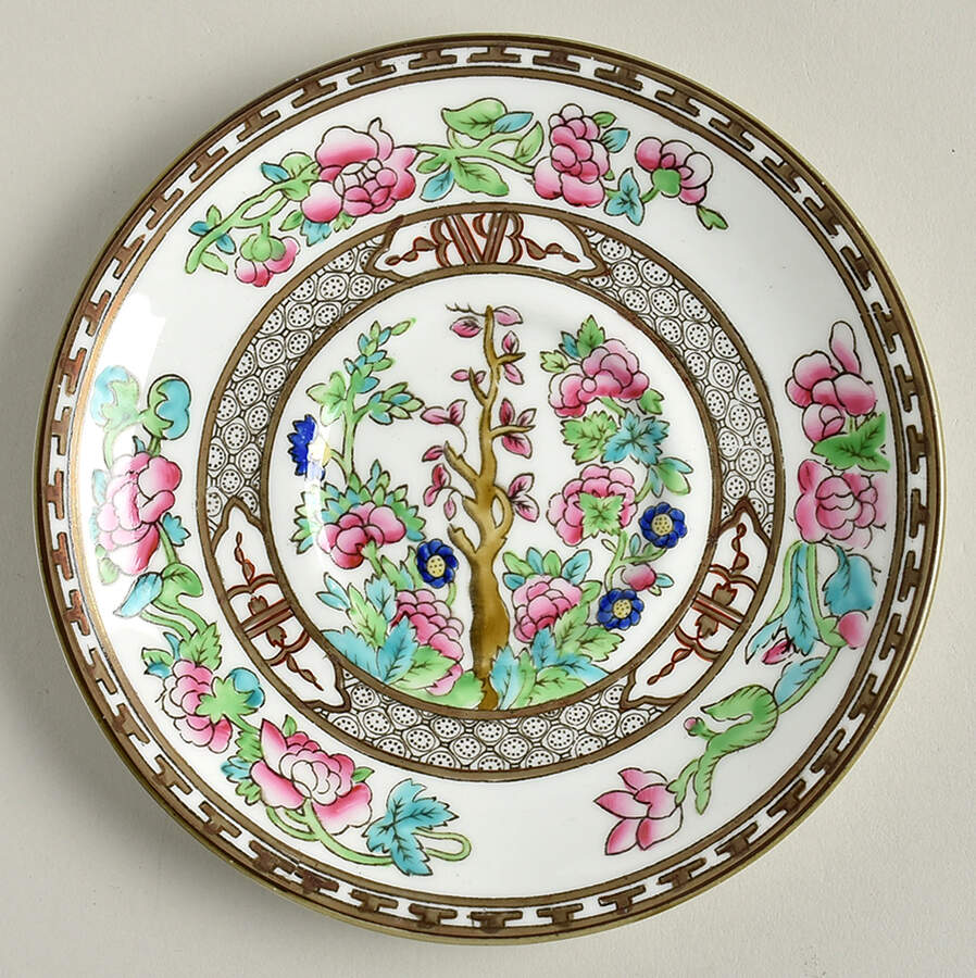 Indian Tree Multicolor (Smooth Edge) Saucer for Footed Cream Soup Bowl by Coalport-1