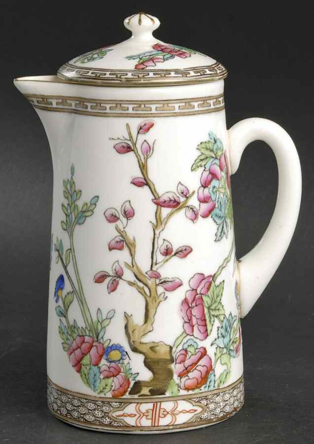Indian Tree Multicolor (Smooth Edge) Hot Water Jug & Lid by Coalport-1