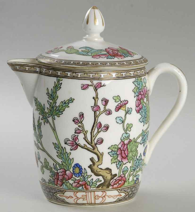 Indian Tree Multicolor (Smooth Edge) Hot Water Jug & Lid by Coalport-1