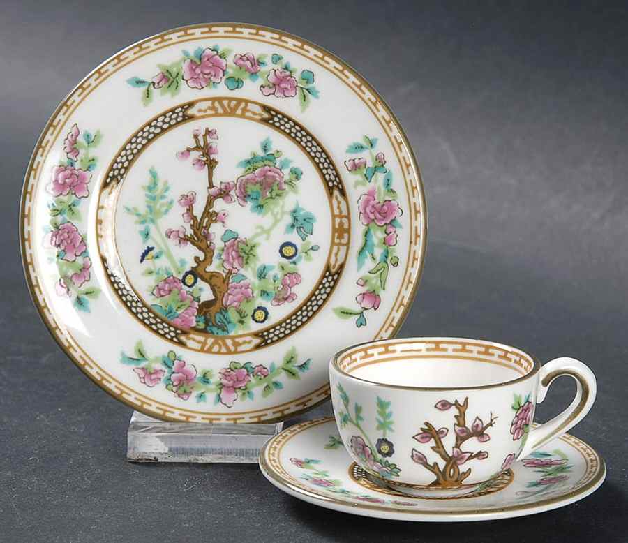 Indian Tree Multicolor (Smooth Edge) 3 Piece Toy Set (Cup/Saucer, Plate) by Coalport-1