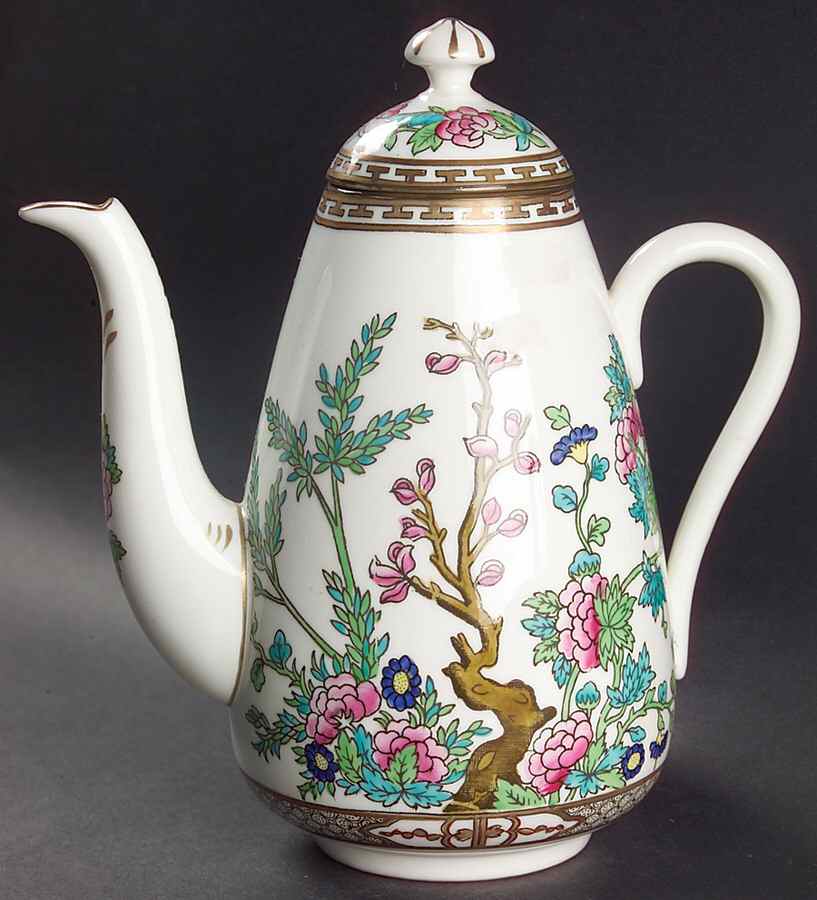 Indian Tree Multicolor (Smooth Edge) Mini Coffee Pot & Lid by Coalport-1
