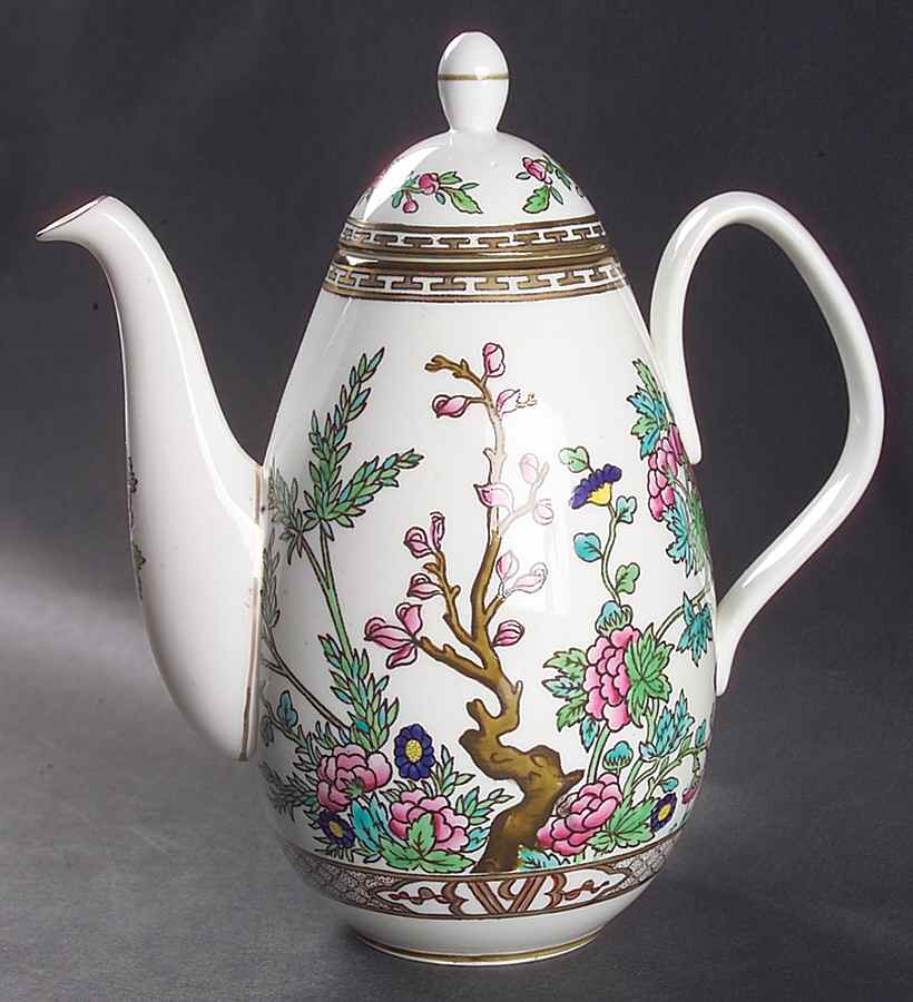 Indian Tree Multicolor (Smooth Edge) Small Coffee Pot & Lid by Coalport-1